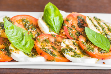 Fresh tomato Mozzarella cheese