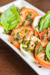 Fresh tomato Mozzarella cheese