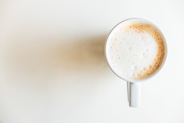 Top view coffee cup