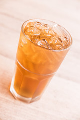 Ice lemon tea glass