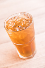 Ice lemon tea glass