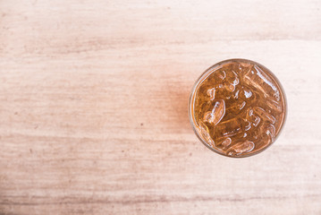 Ice lemon tea glass