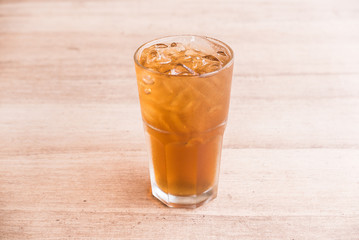 Ice lemon tea glass