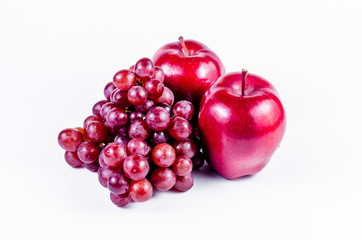 red apples and grape