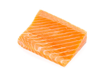 Raw salmon meat