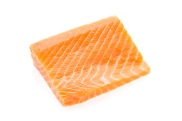 Raw salmon meat