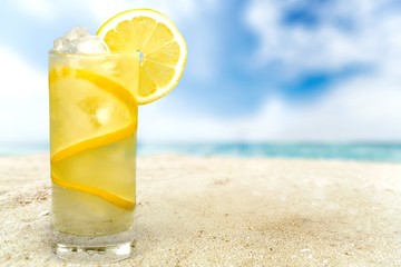 Lemonade, Refreshment, Cold Drink.