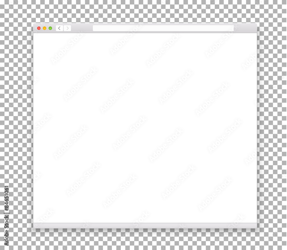 Poster Opened browser window template. Past your content into it