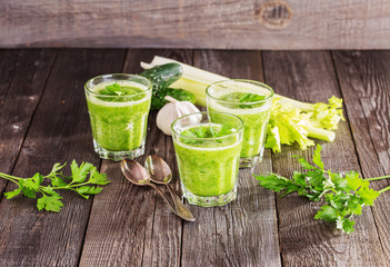 Healthy drink, vegetable smoothie
