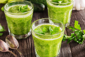 Healthy drink, vegetable smoothie