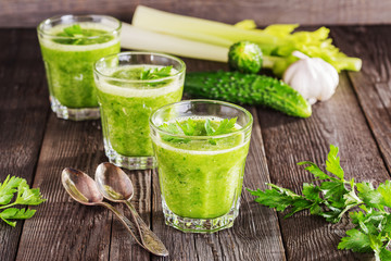 Healthy drink, vegetable smoothie