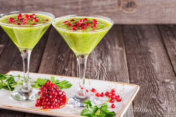 Healthy drink, vegetable smoothie