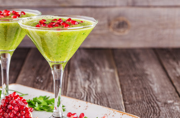 Healthy drink, vegetable smoothie