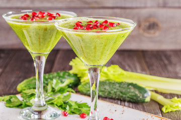 Healthy drink, vegetable smoothie
