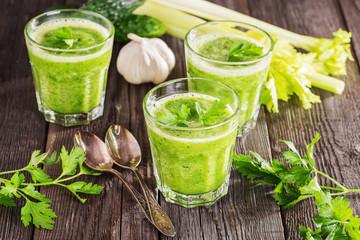 Healthy drink, vegetable smoothie