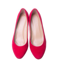 shoe. red and fashion woman shoes on a background.