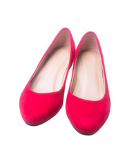 shoe. red and fashion woman shoes on a background.