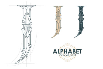 Sign design element. Vector illustration. Abstract ornate curly 