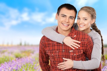 Fototapeta premium Couple, Smiling, Cheerful.
