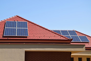 Solar panels on the roof