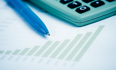 business chart showing financial success at the stock market