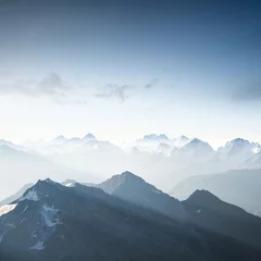 Foto op Plexiglas Hoge berg in ochtendtijd. Prachtig natuurlijk landschap © biletskiyevgeniy.com