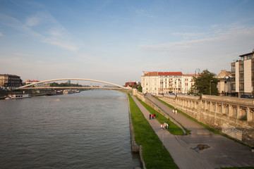 Fototapeta na wymiar Vistula River Waterfront in Krakow