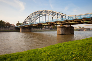 Obrazy na Plexi  Most Piłsudskiego na Wiśle w Krakowie
