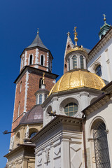 Fototapeta premium wawel cathedral on wawel hill in old town of cracow in poland