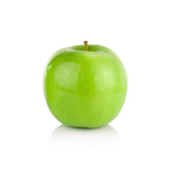 green apples isolated on white background