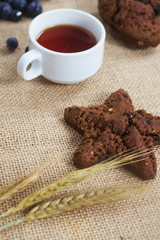Homemade star shape cakes on a table