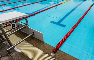Naklejka premium Swimming pool starting block No.8 outdoor.