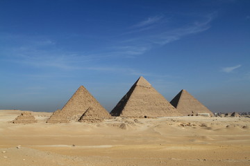 Die Pyramiden und Sphinx von Gizeh in Ägypten 