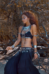 Fototapeta premium Tribal style girl