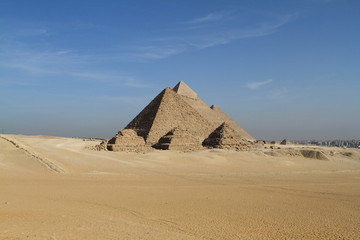 Die Pyramiden und Sphinx von Gizeh in Ägypten 