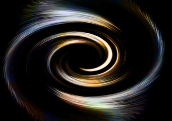 Abstract fiery circle on a black background