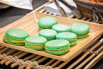 Green tea flavored macarons