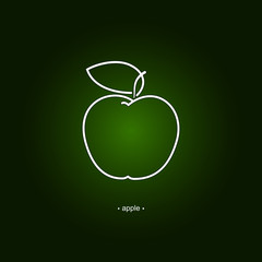 Image Apple in the Contours