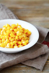 Sweet Corn in a white bowl