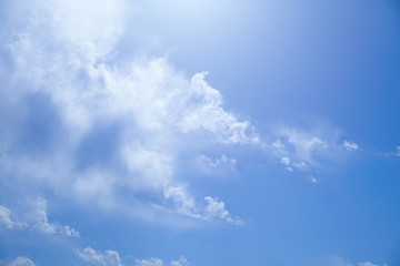 Blue Summer Sky with Clouds
