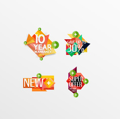 Naklejka premium Set of labels, stickers, banners, badges and elements for sale