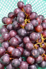 red grape in the basket