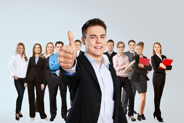 Success, business, group.