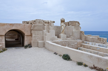 Libya,archaeological site of Sabratha,the Roman baths