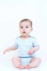 Beautiful baby on white background