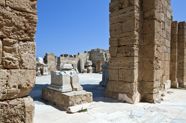 Libya,archaeological site of Leptis Magna,the Adriano's baths