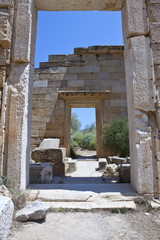 Libya,archaeological site of Leptis Magna,the Roman basilica