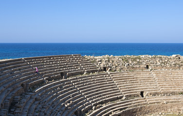 Libya,archaeological site of Leptis Magna,the amphitheatre