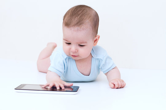 Beautiful Baby With Tablet