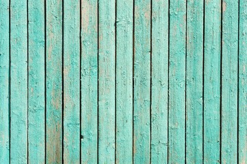 Fototapeta na wymiar Green wooden fence background